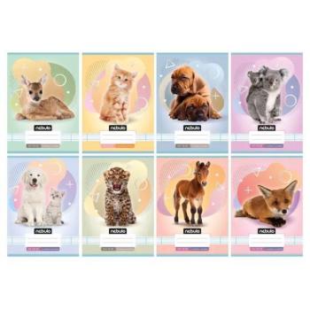 Nebulo: Állat mintás vonalas füzet, 1. osztályos, 14-32, A5 - többféle kép