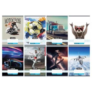 Nebulo: Vagány mintás négyzetrácsos füzet, A5 - többféle kép