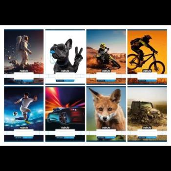 Nebulo: Vagány mintás vonalas füzet, 3 osztályos, 12-32, A5 - többféle kép