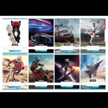 Nebulo: Vagány mintás vonalas füzet, 4. osztálytól, 21-32, A5 - többféle kép