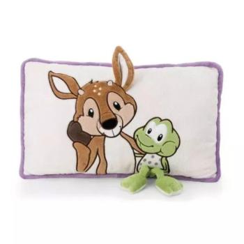 Nici Green: René őzbak és Fridolin béka párna - 43 x 25 cm kép