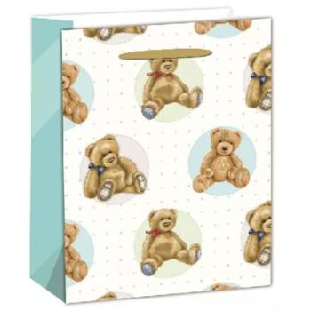 Nosztalgia maci mintás ajádéktasak - 26 x 32 cm kép