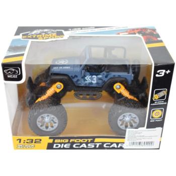 Off-Road hátrahúzós szürke Jeep terepjáró 1/32 kép