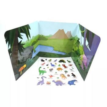 Oktatókönyv zselés matricákkal – Dinoszauruszok kép