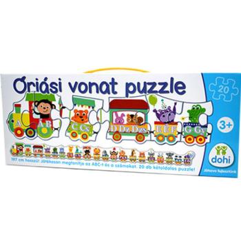 Óriási vonat puzzle betűkkel és számokkal - D-Toys kép