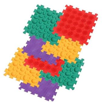 Ortho Puzzle: Ortopédiai masszázs szőnyeg szett, 8 darabos - Szavanna - CSOMAGOLÁSSÉRÜLT kép