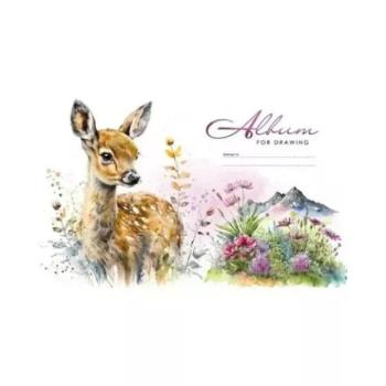 Őzike mintás A4-es vázlatfüzet, 24 lapos kép