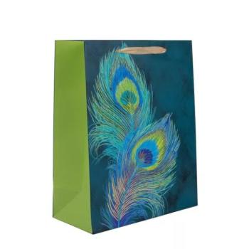 Pávatoll mintás ajádéktasak - 18 x 23 cm kép