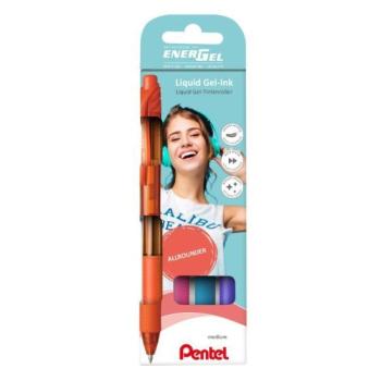 Pentel: EnerGelX zseléstoll - 4 db-os szett, divatszínek kép