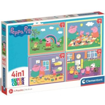 Peppa malac 4 az 1-ben 12-16-20-24db-os puzzle - Clementoni kép