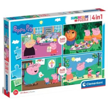 Peppa malac 4 az 1-ben 2x20 és 2x60db-os puzzle - Clementoni kép