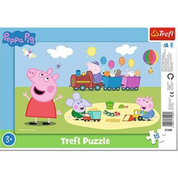 Peppa malac: Boldog vonat 15 db-os keretes puzzle - Trefl kép