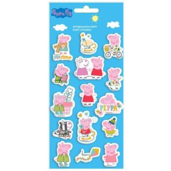 Peppa malac és barátai 3D pufi matrica szett 10x22cm-es íven kép