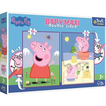 Peppa malac kétoldalas 4 az 1-ben Baby Maxi puzzle 2x10db-os - Trefl kép