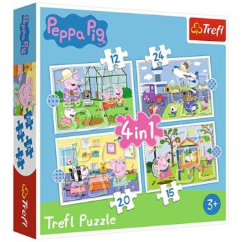 Peppa malac nyaralási emlékei 4 az 1-ben puzzle - Trefl kép