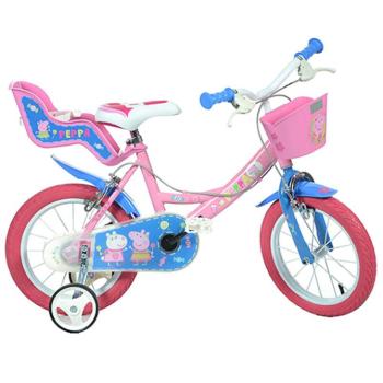 Peppa Malac rózsaszín gyerek bicikli 14-es méretben - Dino Bikes kerékpár kép