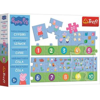 Peppa malac: Számok oktató puzzle 20db-os - Trefl kép