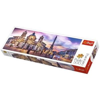 Piazza Navona, Róma Panoráma puzzle 500db-os - Trefl kép