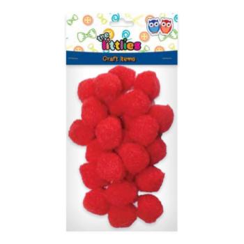 Piros pompon szett 15mm-es 60db kép