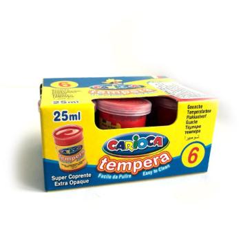 Piros tempera tégelyben 6x35 gr - Carioca kép