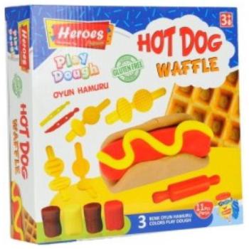 Play-Dough: Heroes HotDog és Gofri gyurma szett 11db-os kép