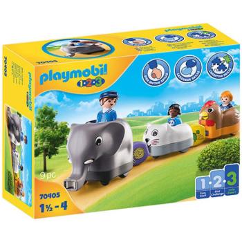 Playmobil: 1-2-3 - Guruló kisállat-vonatom (70405) kép