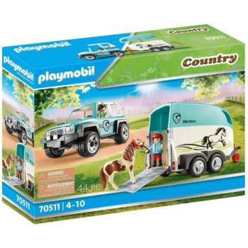 Playmobil: Autó póniszállító utánfutóval 70511 kép