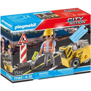 Playmobil: City Action Útépítő betonvágóval (71185) kép