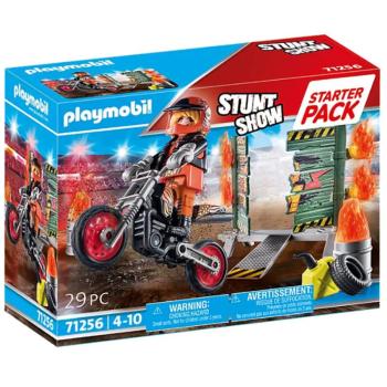 Playmobil: Starter Pack - Kaszkadőr motorral és tüzeskarikával (71256) kép