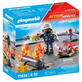 Playmobil: Tűzoltó figura vízágyúval kép