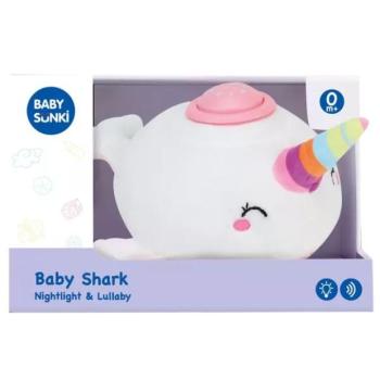 Plüss altató narvál hang- és fényhatásokkal - 20 cm kép