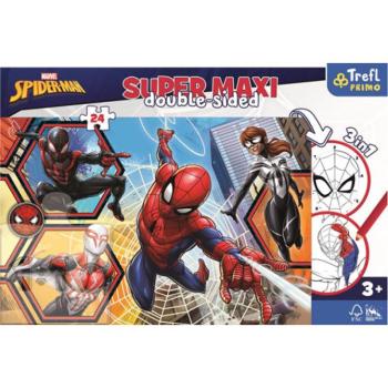 Pókember SuperMaxi kétoldalas 3 az 1-ben puzzle 24db-os kép