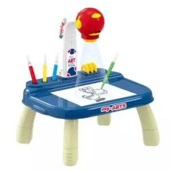 Projektoros rajzasztal - kék kép