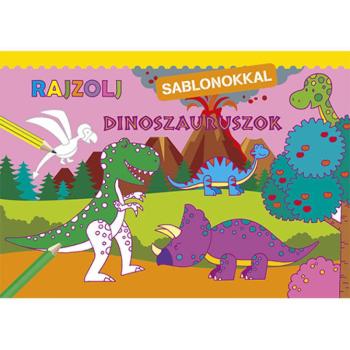 Rajzolj sablonokkal - Dinoszauruszok kifestő kép