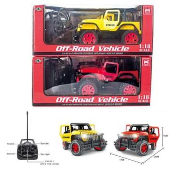 RC Jeep Wrangler távirányítós terepjáró két színváltozatban 1/18 kép