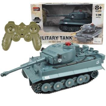 RC Távirányítós Német Tigris tank élethű funkciókkal 1/30-as méretarány 2,4GHz 30cm kép