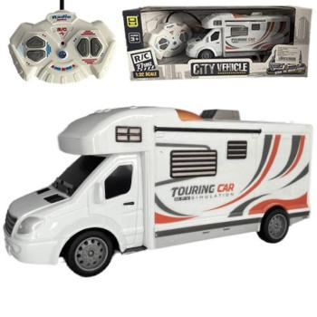 RC Távirányítós Touring Car lakóautó fénnyel 27MHz 1/32-es méretarány 25cm kép