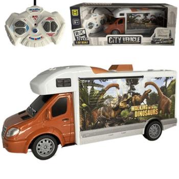 RC Távirányítós Walking with Dinosaurus lakóautó fénnyel 27MHz 1/32-es méretarány 25cm kép