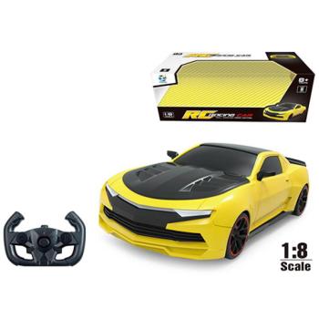 RC Távirányítós XXL Chevrolet Camaro sárga-fekete sportautó 1:8-as méretarányban kép