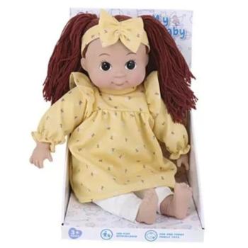 Rongybaba sárga ruhában - 40 cm kép