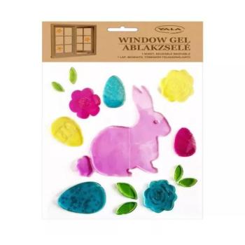 Rózsaszín nyuszi ablakzselé szett kép