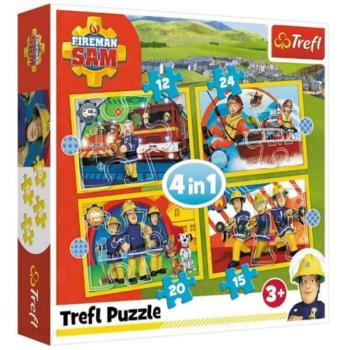 Sam a tűzoltó: A segítőkész Sam 4 az 1-ben puzzle - Trefl kép