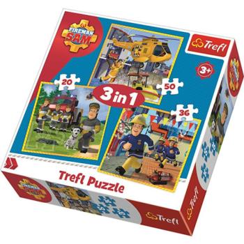 Sam a tűzoltó és csapata akcióban 3 az 1-ben puzzle - Trefl kép