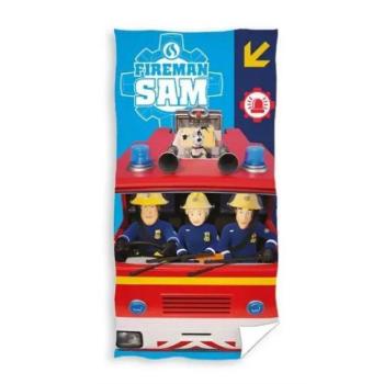 Sam a tűzoltó: Tűzoltóautó fürdőlepedő, pamut - 70 x 140 cm kép