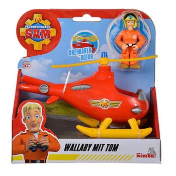 Sam a tűzoltó: Wallaby helikopter Tom figurával - Simba Toys kép