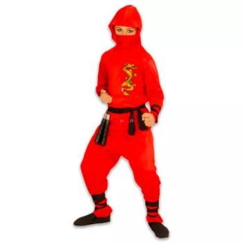 Sárkány ninja jelmez - 158 cm-es méret, piros kép