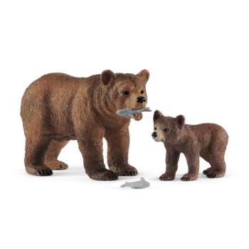 Schleich: Grizzly medve anya és bocs 42473 kép