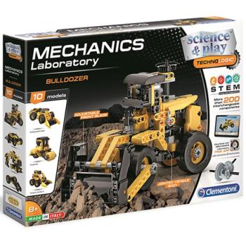 Science & Play: Mechanikus Labor Bulldózer 10 az 1-ben építőjáték - Clementoni kép