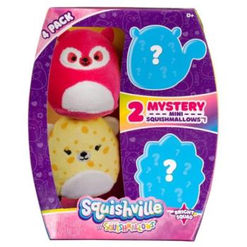 Squishmallows: Squishville Bright Squad mini plüssfigura szett - 4 db-os kép