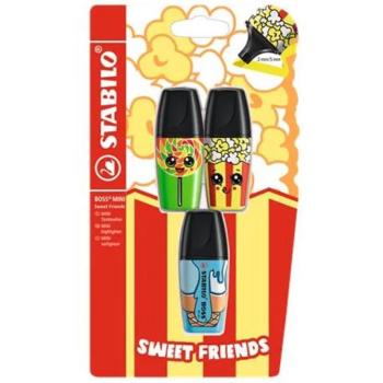 Stabilo: BOSS Mini Sweet Friends 3 db-os szövegkiemelő szett kép